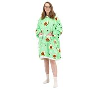 SPRINGOS Couverture à capuche surdimensionnée pour femme - Motif vache - Pull en peluche avec capuche et poche kangourou - Couverture confortable pour l'hiver et la maison - Vêtement de détente chaud
