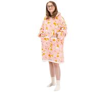 SPRINGOS Couverture à capuche surdimensionnée pour femme - Motif vache - Pull en peluche avec capuche et poche kangourou - Couverture confortable pour l'hiver et la maison - Vêtement de détente chaud