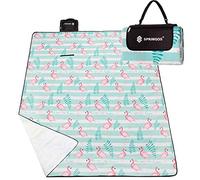 SPRINGOS Couverture de Pique-Nique 200 x 200 cm Flamingos Sangle de Transport avec Poche zippée Tapis Tapis de siège Couverture de Voiture Outdoor Serviette de Plage