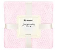 SPRINGOS Couverture Douillette 130 x 180 cm Motif Zigzag Couverture Douillette Fauteuil Plaid Plaid Couvre-lit Lumineux pour Le Salon