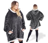 SPRINGOS Couverture douillette à enfiler Sweat à capuche avec manches et poches Hoodie Oversize