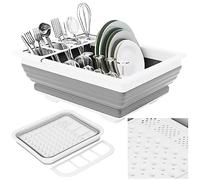 SPRINGOS Égouttoir à vaisselle pliable en silicone 30,8 x 36 x 12 cm