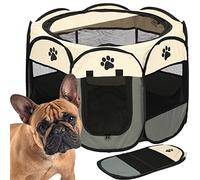 SPRINGOS Enclos pour Chiots avec Sol Caisse de Transport Pliable Chats Furets 100 x 100 x 60 cm Parc pour Chiens Box pour Chiens Cage pour Animaux domestiques