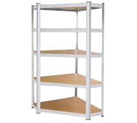 Springos® Étagère d’angle en métal pour cave 124 x 180 x 90 cm, 5 tablettes - max. 875 kg