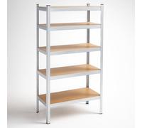 SPRINGOS Étagère de garage en métal 90 x 180 x 40 cm 5 étagères Argenté