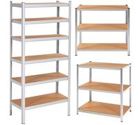 SPRINGOS Étagère en métal pour garage, cave, 110 x 225 x 50 cm, 6 étagères