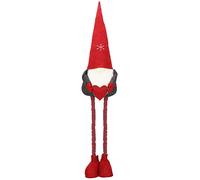 SPRINGOS Figurine décorative de gnome avec cœur rouge, 75-120 cm, pieds télescopiques, hauteur réglable