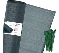 SPRINGOS Filet d'ombrage Filet d'ombrage 40 g/m² Cache de clôture 1,3 x 25 m y Compris 100 Attaches-câbles
