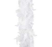 SPRINGOS Guirlande à plumes, blanche 600 cm, pour mariage babyshower, Noël, fête, décoration