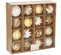 SPRINGOS Lot de 16 boules de Noël en plastique pour décoration de Noël, fête, mariage