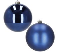 SPRINGOS Lot de 2 boules de Noël Diamètre 15 cm en Plastique Bleu pour Noël
