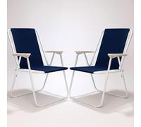 SPRINGOS Lot de 2 chaises de camping pliantes avec accoudoirs