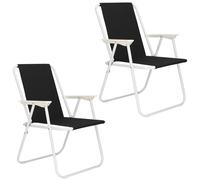 SPRINGOS Lot de 2 chaises pliantes avec accoudoirs 58,5 x 52 x 73 cm