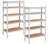 SPRINGOS Lot de 2 étagères de cave en métal 30 x 75 x 150 cm