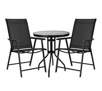 SPRINGOS Lot de 3 chaises de Jardin - Fauteuils de Balcon résistants aux intempéries pour terrasse et extérieur - Mobilier de Jardin Design