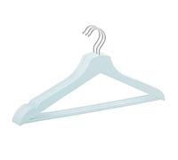 SPRINGOS Lot de 3 cintres en bois 43 cm poudre bleu collection crochets rotatifs encoches rock barre pantalon penderie cintre chemise (bleu poudre)