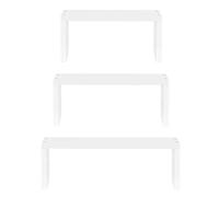 SPRINGOS Lot de 3 étagères murales en MDF blanc - 30/45/60 cm - Résistantes - Pour salon, cuisine, bureau, salle de bain - Rangement mural avec accessoires - Planches murales flottantes - Étagère