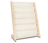 SPRINGOS Montessori Bibliothèque en bois à 5 étages pour enfants Étagère de rangement pour jouets Bibliothèque Salle de jeux Flexible et réversible