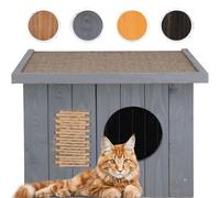 SPRINGOS Niche pour Chat en Bois - 49,5 x 58 x 36 cm (Classique)