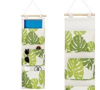 SPRINGOS Organiseur suspendu avec 3 poches 19 x 59 cm Monstera