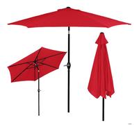 Springos® Parasol de jardin avec fonction d’inclinaison et système à manivelle 260 cm