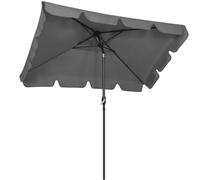 Springos® Parasol de jardin rectangulaire avec fonction d’inclinaison et manivelle 240 cm