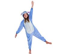 SPRINGOS Pyjama une pièce Costume Capuche Carnaval Taille 130-140 cm