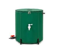 Springos® Réservoir pliable ¿ tonneau de récupération d'eau de pluie 100L avec embout de gouttière et robinets