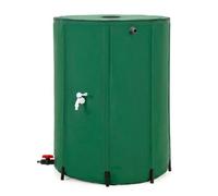 Springos® Réservoir pliable ¿ tonneau de récupération d'eau de pluie 500L avec embout de gouttière et robinets