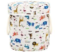 SPRINGOS Sac à jouets pour enfants Sac de rangement avec tapis et couvercle 27 litres Grand sac à jouets