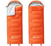 SPRINGOS Sac de Couchage avec Capuche pour Camping, Trekking et Excursions à Vélo - Chaud, Léger, Spacieux 73 x 205 cm - avec Sac de Transport