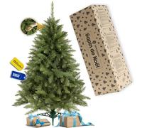 SPRINGOS Sapin de Noël artificiel avec support - 150 cm - Fidèle à la nature - Branches denses - PVC - Épicéa scandinave classique - Fabriqué dans l'UE