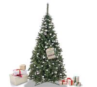 SPRINGOS Sapin de Noël Artificiel Premium 250 cm pin diamanté avec Neige Artificielle et Vrais cônes Aspect Hivernal