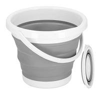 SPRINGOS Seau pliable universel en silicone, 5 l, rond, avec poignée de transport