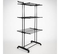 SPRINGOS Sèche-linge vertical pliable avec 3 niveaux et 24 barres - Grande capacité de séchage, design ergonomique, surface de séchage de 17 m