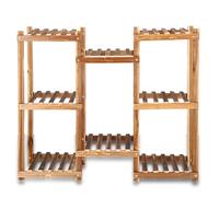 SPRINGOS Support Plantes Intérieur en Bois 5 Niveaux Étagère Porte Plante pour Pot de Fleurs Décoration Balcon Jardin Salon