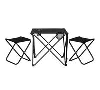 SPRINGOS Table de camping avec 2 tabourets - Meubles de loisirs