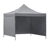 SPRINGOS Tonnelle pliante 3 x 3 m étanche réglable en hauteur Structure en acier avec 3 parties latérales et sac de transport Oxford 420D Résistant aux intempéries Tente de fête pour terrasse, camping