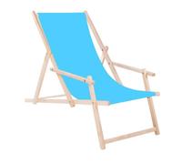 Springos® Transat De Jardin Chaise Longue Pliante En Bois Avec Accoudoirs Multicolore