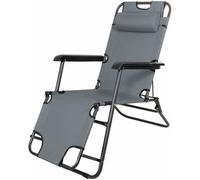 SPRINGOS Chaise Longue de Taille Moyenne avec Appui-tête et accoudoirs 60 x 120 x 85 cm