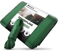 Springreen Bâche Extérieur en Tissu de 4x6m, Solide Housse Extra Imperméable et Renforcée pour Protéger les Meubles de Jardin, le Bois, Equipements, Couverture Universelle Résistante aux Intempéries.