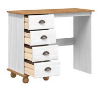 SpringSale*BUREAU de travail minimaliste,Table d'écriture à domicile""UNIQUE""Blanc - d'écriture avec tiroir ASKIM Blanc 95x40x75 cm 8