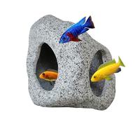 SpringSmart Cachette d'aquarium pour animaux de compagnie aquatiques pour se reproduire, jouer et se reposer, ornements en céramique sûrs et non toxiques, pierre décorative pour combattant