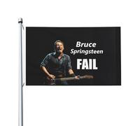 Springsteen Rock Singer Bruce Drapeau imprimé recto verso 3x5FT The Boss rock commémoratif drapeau cour/garage/concert fête décoration œillets métalliques collection de fans cadeau