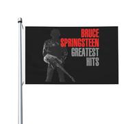 Springsteen Rock Singer Bruce Drapeau imprimé recto verso 3x5FT The Boss rock commémoratif drapeau cour/garage/concert fête décoration œillets métalliques collection de fans cadeau