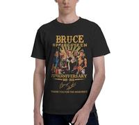 Springsteen Rock Singer Bruce T-Shirt Homme 100% Coton imprimé Logo The Boss, Chemise à Manches Courtes Rock pour Homme, Collection Fan, édition commémorative Large