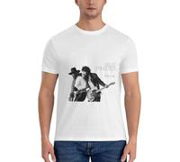 Springsteens-Born-to-Run-Black-and-White-Poster-T-Shirt-Shirts-Graphic-Tees-Heavyweight