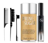 SPRINGSUGAR Cire Cheveux Femme+3 Peignes+Bâton De Finition Pour Cheveux, Wax Stick Hair Pour Le Contrôle Des Cheveux, Peigne Coiffant Pour Les Cheveux Crépus Et Les Perruques, Non Gras 5 Pcs