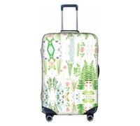 Springtime Housse de protection élastique lavable anti-rayures pour valise de jardin Motif herbes 45,7 à 81,3 cm, blanc, XL