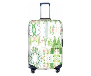 Springtime Housse de protection élastique lavable anti-rayures pour valise de jardin Motif herbes 45,7 à 81,3 cm, blanc, M